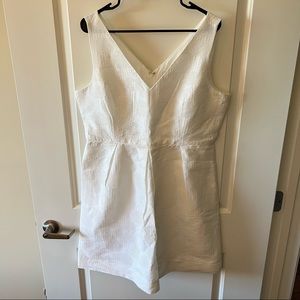 J. Crew Jacquard Dress - white